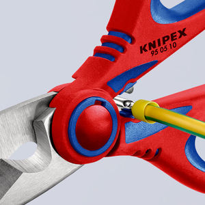 Tijeras de electricista KNIPEX 95 05 10 SB con empuñaduras multicomponentes, reforzadas con fibra de vidrio, 160 mm - Product Image 5