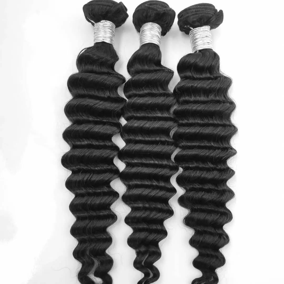 Parrucche dei capelli umani dell'onda profonda nessun processo chimico prima vergine dei capelli umani dei capelli umani sintetici bundles