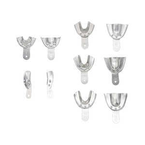 Bandeja de Impresión Dental de Acero Inoxidable, Portaobjetos Dentales para Niños y Adultos, Tamaños Pequeño, Mediano y Grande, Materiales Dentales - Product Image 1
