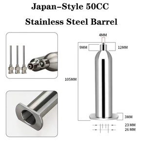 Seringue chauffante en acier inoxydable 30cc Seringue chauffante en métal résistant <span class=keywords><strong>à</strong></span> la corrosion Seringue de distribution en métal - Product Image 3