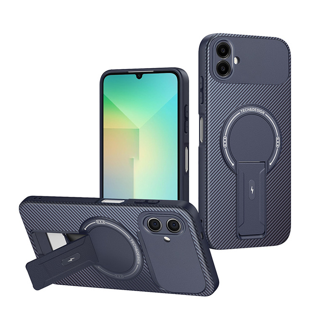 New Arrival Kickstand Cover Carbon Fiber Phone case for Samsung Galaxy S25 FE Luxury Magnetic Wireless Charging Protective case