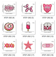 Prix usine Girl Power Lips coeur broderie patchs jolie fleur étoile brodé fer sur Patch pour vêtements chapeaux sacs