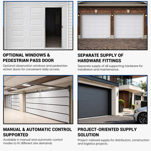 <span class=keywords><strong>Porte</strong></span> <span class=keywords><strong>de</strong></span> <span class=keywords><strong>garage</strong></span> simple moderne <span class=keywords><strong>isolante</strong></span> et insonorisante pour villa, application extérieure résidentielle - Product Image 5