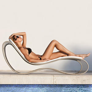 Tumbona de exterior resistente y reclinable Factory Sun Lounger XK-27 para piscina, playa, villa, terraza, hotel, resort - Product Image 3