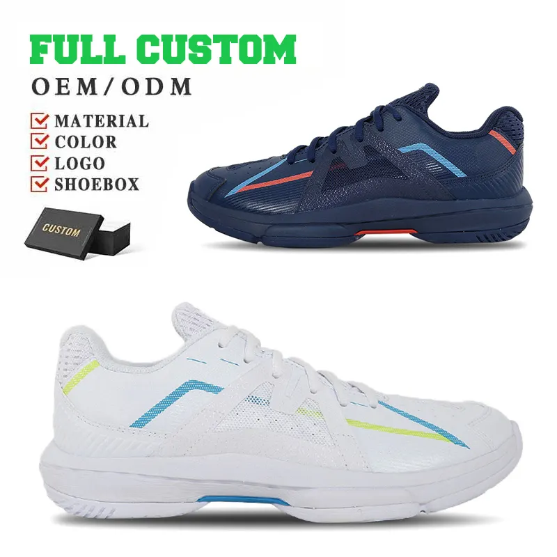 Sản Xuất Unisex Không Thấm Nước Tùy Chỉnh Cao Su Padel Giày Trẻ Em Trên Cung Cấp Mens Pickleball Giày Cầu Lông Quần Vợt Giày Phụ Nữ