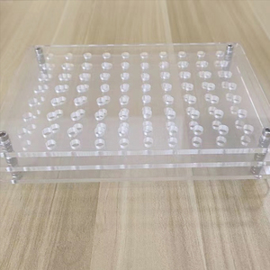 Rettangolo di fabbrica, supporto per provette in acrilico trasparente, supporto per tubo da 30 fori, 150, supporto per tubo di prova - Product Image 3