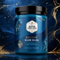 Eunomia untuk Masker Perawatan Rambut Keratin Organik Asam Amino 1000ml Menutrisi Mendalam Memperbaiki Rambut Kering Mengembang Menjadikan Rambut Halus Berkilau