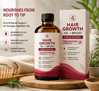 Huile de romarin pour la croissance des cheveux et ensemble d'huile de ricin |   Formule légère pour le traitement du cuir chevelu, nourrit les cheveux et aide à réduire les pointes fourchues