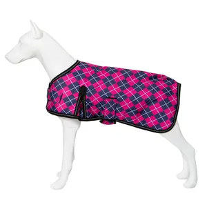 Pastel Product Pet Clothes Waterproof Plaid Dog Coat