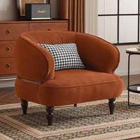 Canapé-lit simple en tissu velours, design moderne, fauteuil confortable pour usage hôtelier