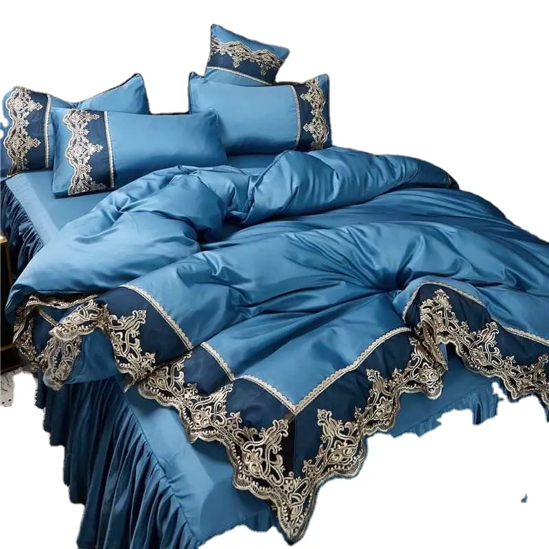 Wholesale new stylish good quality luxury silk bedding set bed sheet bedding set