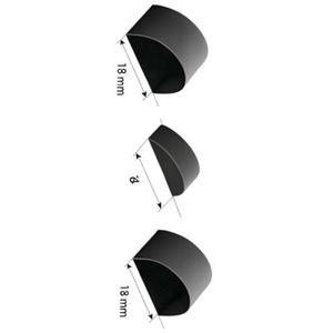 Bande d'étanchéité B 9mm x 14mm avec adhésif 3M 65cm 2 pièces pour insonorisation automobile - Product Image 1