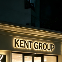 Enseigne lumineuse intérieure LED 3D en acier inoxydable pour entreprise, logo personnalisé, étanche IP65