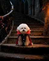 Costume d'Halloween pour chien, pour chiens de petite/moyenne/grande taille, tenue de cosplay de vampire pour animaux de compagnie |   Vêtements pour animaux de compagnie respirants et durables pour les fêtes d'Halloween