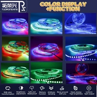 Tira de LED RGB Direccionable DC24V TM1934 2835 120 LEDs/m 10mm, Cinta de Píxeles Programable para Iluminación Ambiental de Barra o Mostrador