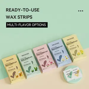 Waxkiss bán buôn chất lượng tốt nhất cotton mặt thuốc làm rụng lông không dệt tóc loại bỏ sáp Dải giấy cơ thể lạnh waxing Strips