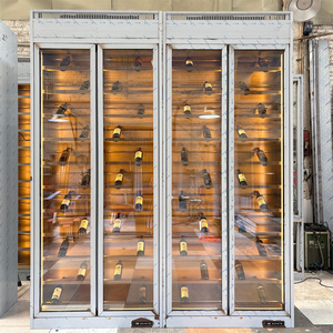 Meubles de maison réfrigérants de luxe personnalisés Armoires à vin en acier inoxydable Caves Étagères en métal Supports d'affichage pour bouteilles Baijiu - Product Image 1