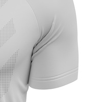 Camiseta para correr con patrón de puntos grises transpirables para hombre, Camiseta deportiva completa personalizada, Top deportivo informal, rendimiento atlético, deportes de Fitness