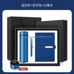 Custom Logo Corporate Gift Set 3-in-1 Giveaway Gift for VIP Clients-Leather Notebook Metal Pen for Christmas Thanksgiving - Product Image 4