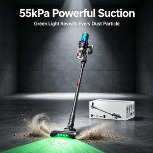 Aspirateur sans fil 55KPa avec détection de poussière par lumière verte, écran LED, aspirateur à main pour sols durs et tapis, OEM ODM - Product Image 1