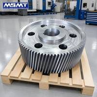 Grande roue d'engrenage de transmission en acier forgé 42CrMo, hélicoïdale et droite, sur mesure, pour réducteur industriel, usine OEM