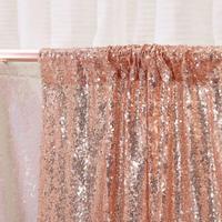 Rideaux de fond en sequins dorés de couleur personnalisée pour événements de mariage - Taille 2FTx8FT