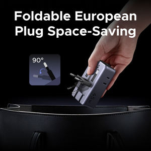 Adaptador de Viaje Universal UGREEN <span class=keywords><strong>GaN</strong></span> de 45W con 2 Puertos USB-C y 2 Puertos USB, Enchufe de Carga Rápida para UE/EE. UU./Reino Unido/Australia - Product Image 4