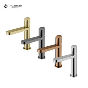 Grifo Mezclador de Lavabo de Baño de Acero Inoxidable 304, de un Solo Orificio y una Sola Manija, con Acabado Cepillado, en Forma Redonda, Gran <span class=keywords><strong>Venta</strong></span> - Product Image 2
