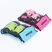 Ensemble de protections coudes et genoux souples et épaisses 100 % polyester pour adultes, enfants et bébés, avec fermeture à boucle, pour skateboard et draisienne