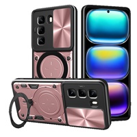Étui de téléphone portable Transsion Infinix HOT60Pro & HOT50i avec design animal, support magnétique invisible, dissipation de chaleur