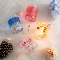 Nachtbeleuchtete Gelee-Aromatherapiekerze mit Blume im Inneren Perfekte Heimdekoration, Geschenkidee Fruchtige Düfte