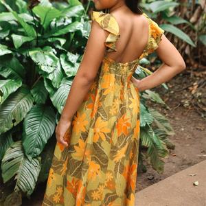 Robe hawaïenne de haute qualité 2025, robe décontractée à bretelles, robe de plage pour enfants, robe en rayonne personnalisée pour filles - Product Image 4