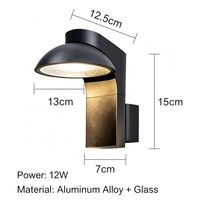 Lampe murale extérieure en aluminium rotative à 270°, abat-jour de style parasol, éclairage réglable, étanche, pour cour et devanture de magasin