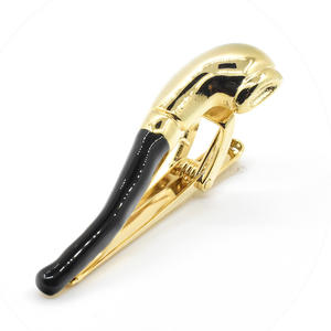 卸売ゴールドブラックタバコパイプタイバーカスタムスーツシャツファッションアクセサリータイピンウェディングビジネスパーティーギフトタイクリップ - Product Image 2