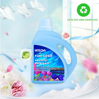IKEDA HDPE 2l detergente para ropa botella de plástico detergente efervescente para ropa en tabletas brazo y martillo detergente para ropa