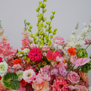 Tapis d'allée de mariage en soie en gros, fleurs artificielles colorées de haute qualité en forme de rose pour la décoration de mariage - Product Image 6