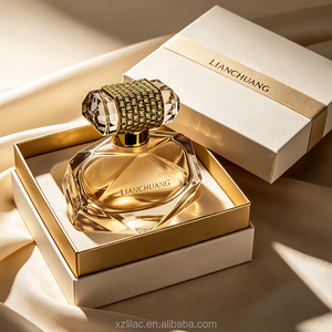 Botella de Perfume de Lujo con Logotipo Personalizado, Atomizador <span class=keywords><strong>en</strong></span> Spray, Envase Cosmético Vacío con Forro de Terciopelo Dorado Premium - Product Image 5