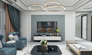 Soporte de TV LCD de madera moderno para sala de estar <span class=keywords><strong>IMK</strong></span>, con gabinetes de almacenamiento, gabinetes de TV de pared - Product Image 2