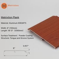 Revêtement en aluminium imitation bois |   Système de façade murale extérieure avec revêtement en poudre