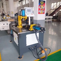Cisaille hydraulique HESHUN pour découpe d'angles à 90 degrés, machine à découper les tuyaux en acier, machine à poinçonner les tubes carrés CH-50, moteur 3,75 KW