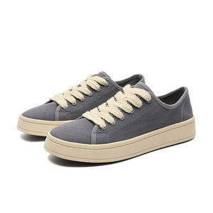 नए मॉडल सभी काले कैनवास जूते कम कीमत में किशोर लड़के लड़कियां फ्लैट अश्लील स्नीकर चंकी फैशन फुटवियर विक्रेताओं ब्रांड - Product Image 2