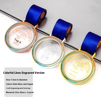 Médaille personnalisée Sports Metal Medals Plaque en cristal haut de gamme et trophée pour compétition d'activités pour enfants
