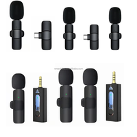 Microphones cravate sans fil à vente chaude pour l'enregistrement de courtes vidéos, microphone rechargeable pour diffusion en direct