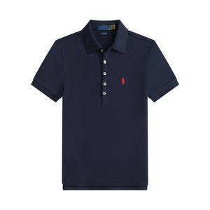 <span class=keywords><strong>Polo</strong></span> da <span class=keywords><strong>donna</strong></span> RL Raff casual a cinque bottoni, top slim-fit a maniche corte con motivo a tinta unita e ricamo logo Cavallo/Pony - Product Image 5