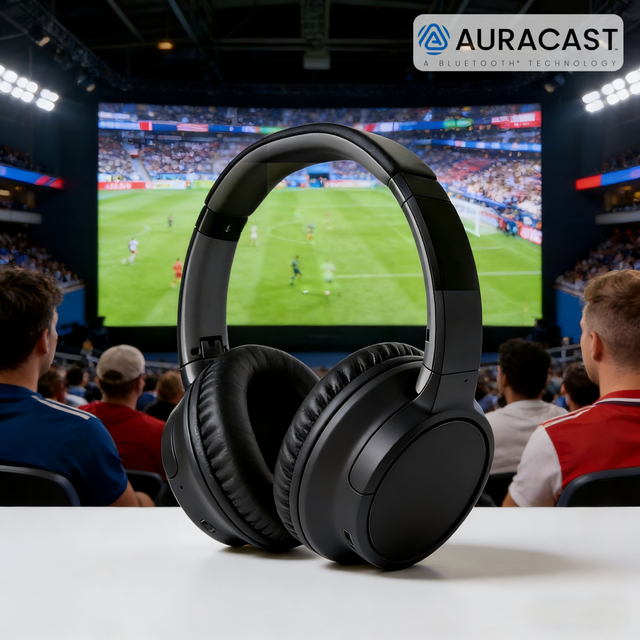BH682G Auracast Foldable BT on Ear Headphone BT6.0 LE Audio Multi-Device Broadcasting Ultra-Low Delay for TV Live 35Hrs Playtime