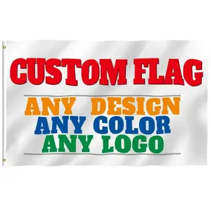 Huiyi Promotional 3X5Ft Flags Banners Custom Advertising Beach Flags 100% Polyester Custom Flags And Banners