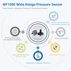 -20KPa ~ 20KPa Sensor de presión positiva y negativa WF100E, Presión estática del conducto para barredora de pisos y máquina de limpieza de ventanas - Product Image 2