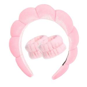 Accesorios de peluquería de moda Amazo, superventas, nuevo estilo, banda para el pelo, pulsera, diadema para limpieza Facial, logotipo personalizado - Product Image 2