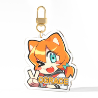 Porte-clés en acrylique personnalisés avec un design mignon d'anime et de dessins animés, logo personnalisé, impression UV de haute qualité, finition brillante - Cadeau idéal
