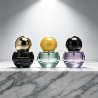 Flacon pulvérisateur de parfum rond en verre avec bouchon à clipser, flacon en verre pour emballage cosmétique de 15 ml, peut être livré avec une boîte d'emballage